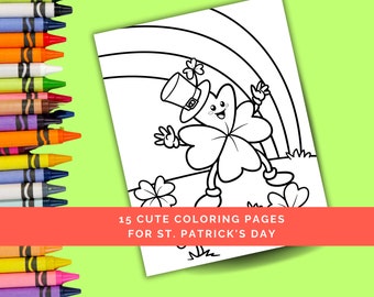 St. Patrick's Day Coloring Book for Kids | Printable Shamrock Coloring Pages | Children's Activity Book | Fun Holiday Crafts