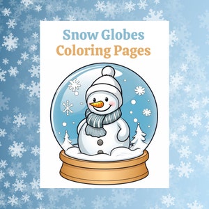 Snow Globe Coloring Pages | Winter Coloring Sheets | Printable Snow Globe Art | Christmas Coloring | Holiday Coloring Pages for Kids