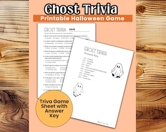 Juego de trivia de Halloween, divertido juego para fiestas de Halloween, rompehielos para adultos, desafío de trivia para adolescentes, noche de preguntas y respuestas de Halloween