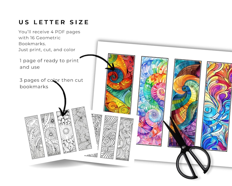 Color Your Own Bookmark Set 16 Printable Bookmarks for All
