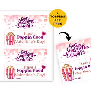 Valentine’s Day Treat Bags Topper, Happy Valentine's Day Treat Bags ...