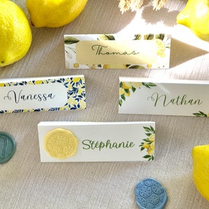 Lugar marca boda bautismo cumpleaños evento limón amalfi italia sicilia azulejo cítricos - diferentes modelos personalizables nombre