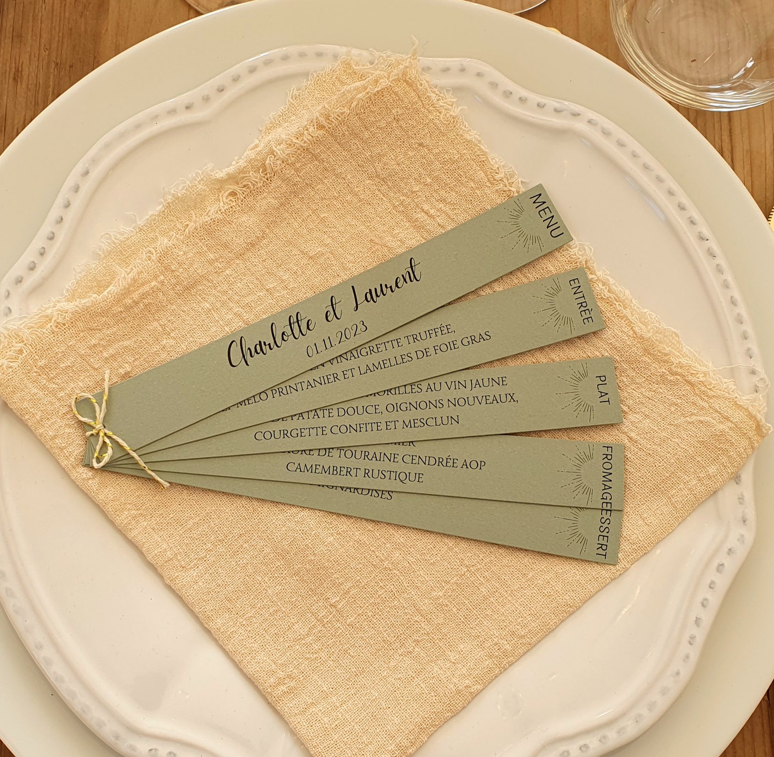 Fan Menu for Weddings, Baptisms, Birthdays and Events to Personalize ...