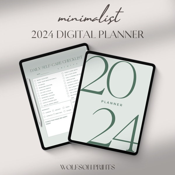 Digital Planner | 2024 Planner | iPad Planner | GoodNotes Planner | Minimalist Planner | Weekly Planner | Daily Planner | Monthly Planner