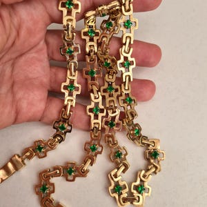 Mens Silver Chain 925 24k Gold Plated Green Stones Sterling Silver Chain Mens Chains With Stones Silver Gold Plated;mens silver necklace