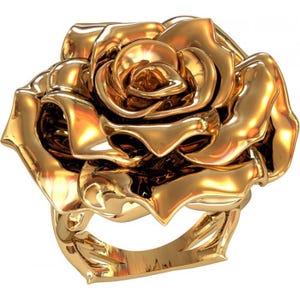 Gold ring;women&#39;s gold ring; rose ring; large gold ring; heavy ring; 14k gold; ring 14k gold; Ukraine gold; Ukraine ring; exclusive ring