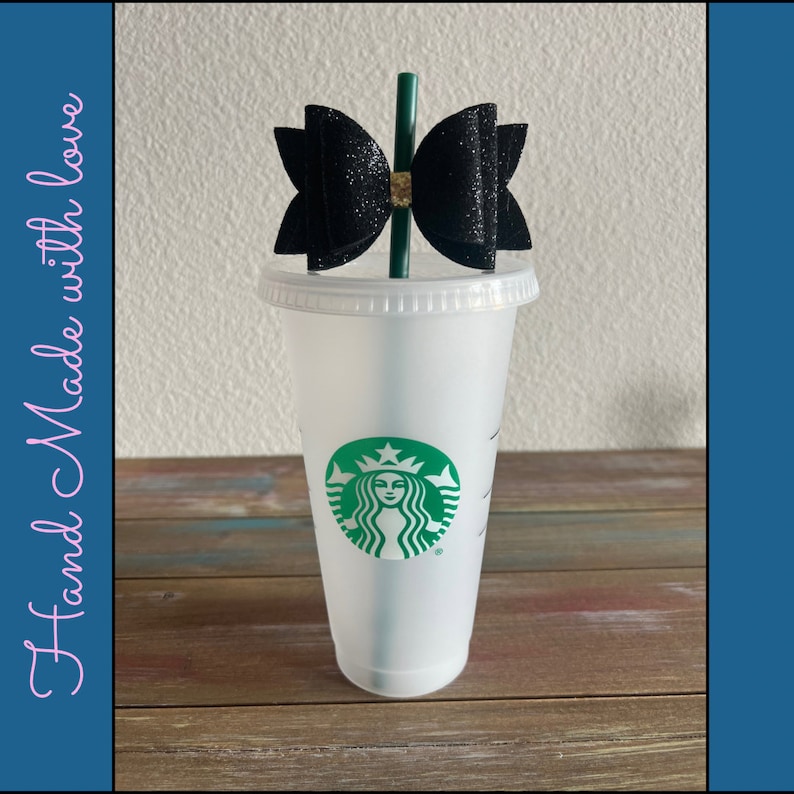 Straw Topper Bows, Tumbler Straw Topper Bow, Cup Straw Topper Bows, Glitter Straw Topper Bows