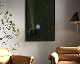 Lámina artística de golf moderna: Póster de pared con diseño minimalista de pelota de golf, regalo para golfistas.