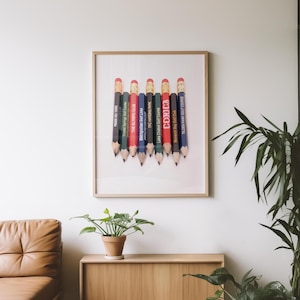 Golf Wall Art Pencils Print - Modern Golf Prints, Golfer Gifts, Modern Decor, Sports Poster, Minimalist Wall Art, Office Artwork