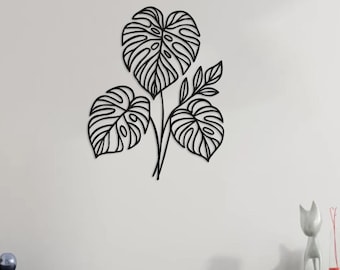 Metal Palm Leaf Wall Art: Modern Botanical Decor, Handmade