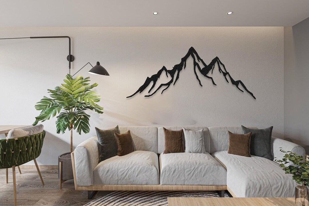 Mountain Metal Wall Art, Mountain Wall Decor, Housewarming Gift ...
