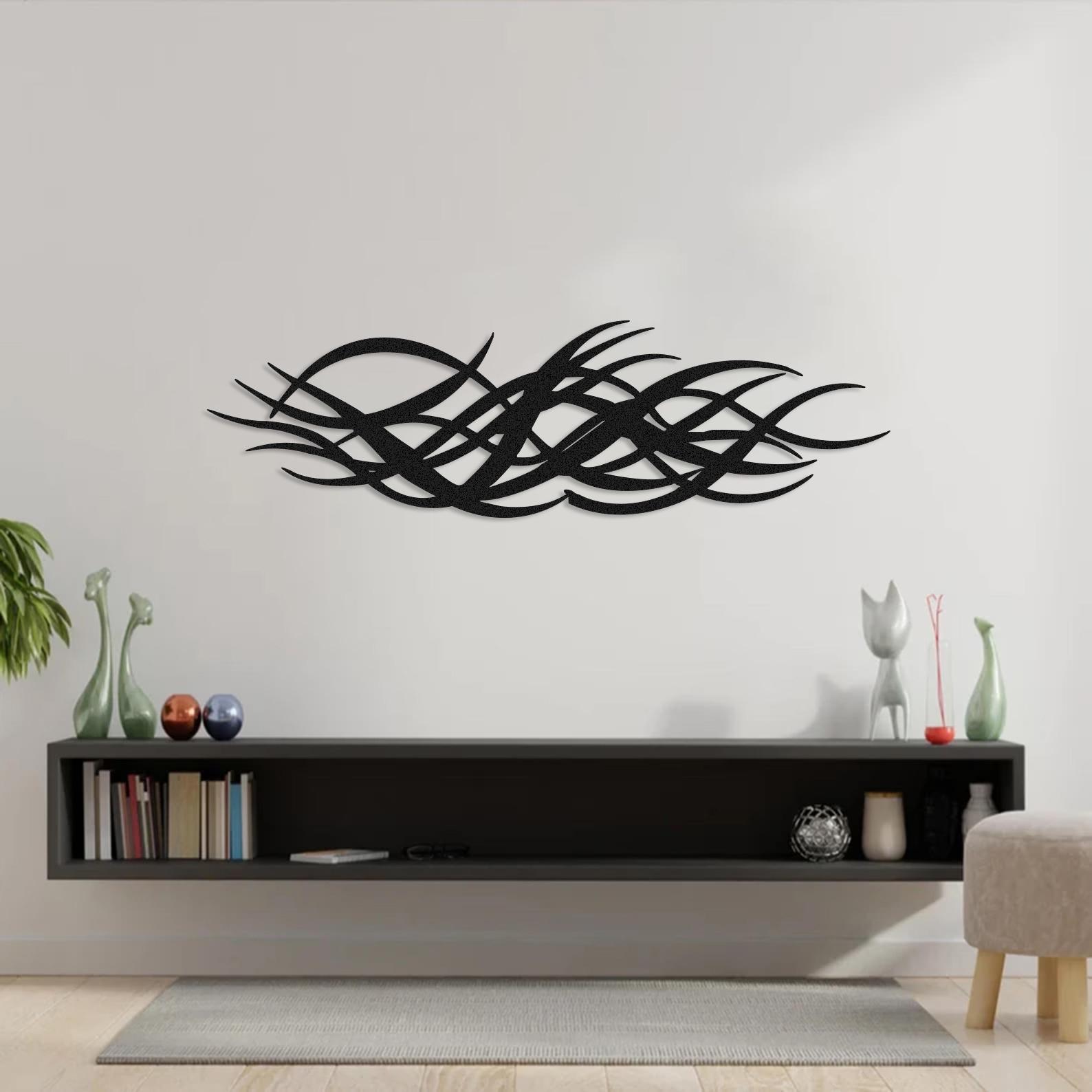 Luxury Abstract Metal Wall Art, Sculptural Statement Decor, Mid Century ...