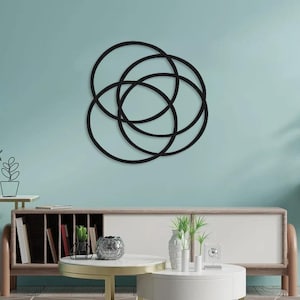Round Circle Metal Wall Decor, Abstract Round Metal Wall Art, Round Modern Wall Decor,Modern Home Decor, Living Room Decor,Housewarming Gift