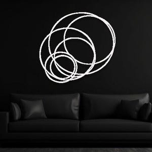 Metal Circles Wall Decor, Abstract Round Metal Wall Art, Round Modern ...