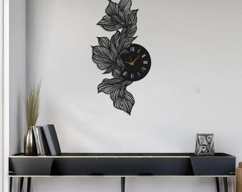 Luxury Wall Clock, Oversized Wall Clock, Metal Wall Clock, Large Wall Clock, Unique Minimalist Large Metal Wall Clock, Silent Wall Clock
