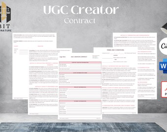 UGC Contract Template | Attorney-Written Editable Instant Download | UGC Website Template | UGC Terms