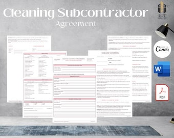 Cleaning Services Contract, Cleaning Contract Agreement, Cleaning Business Contract Template, Cleaning Contract-Cleaning Agreement Template