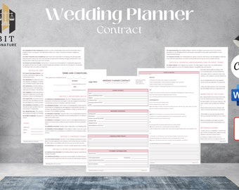 Wedding Planner Agreement, Editable in Canva, Professional Client Service Agreement, Wedding Planner Contract, Event Coordinator Agreement