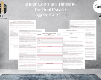 Under Contract Timeline, Transaction Coordinator, Textable Under Contract, Real Estate Timeline, Closing Timeline, Tracker, Closing Costs