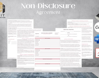 Non-Disclosure Agreement Template, NDA Template, NDA Form, Non Disclosure, Contract Template, Business Disclosure, NDA Agreement