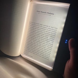 Läslampa för bokälskare, svart/vit/rosa nattlampa, platt boklampa med timer