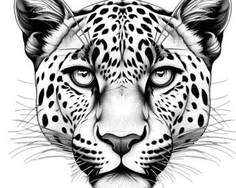 Leopard Head SVG, Leopard Clipart (Digital Download)