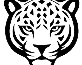 Leopard Head SVG Clipart, Cricut Cut File (Digital Download)