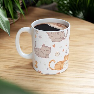 Sleepy Cutie Cats Mug, Cozy Coffee Companion, Perfect for Cat Lovers, Gifts for Pet Owners, Unique Kitchen Decor, Purrfect for Birthdays