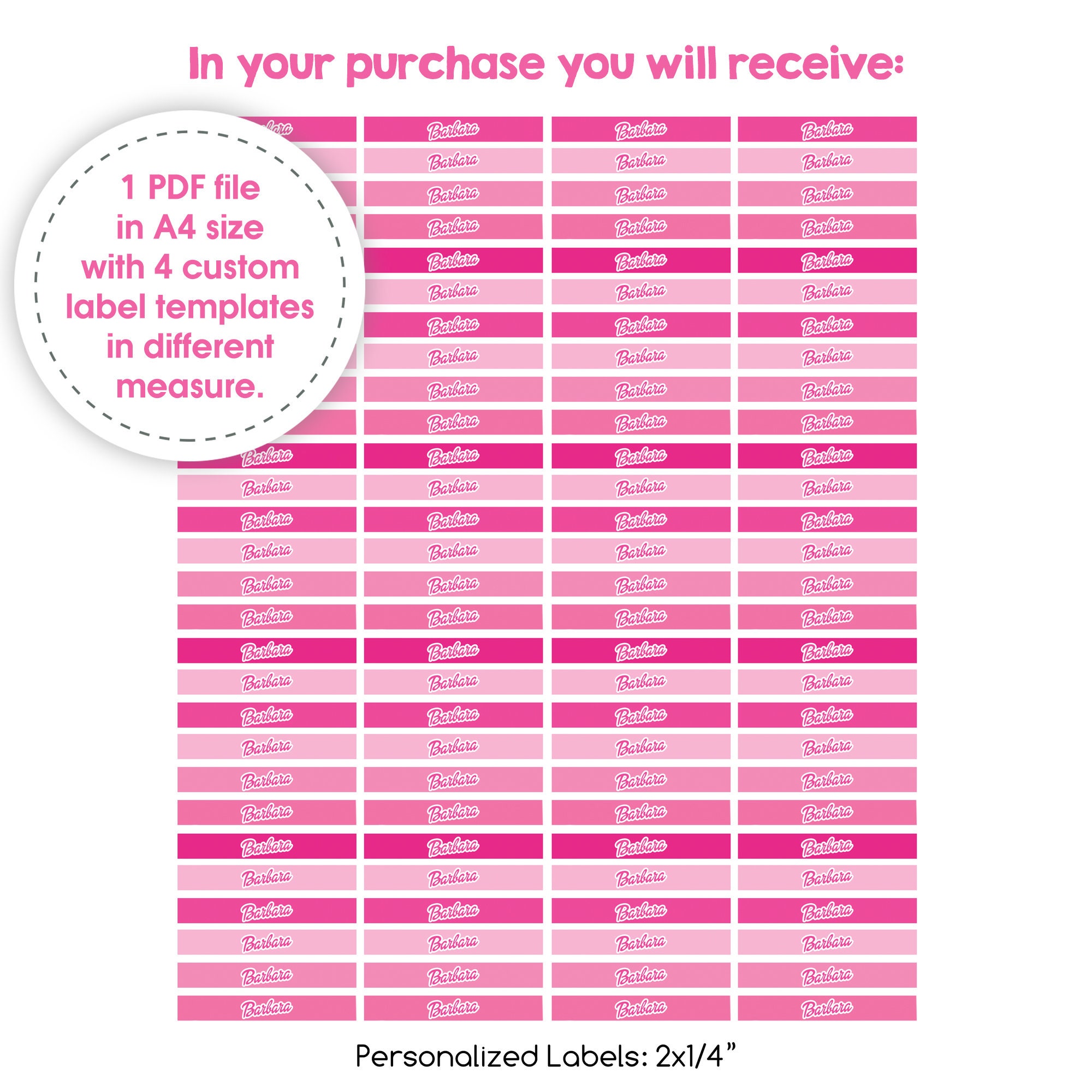 Printable and Personalized Labels-school Labels or Candy Bar - Etsy