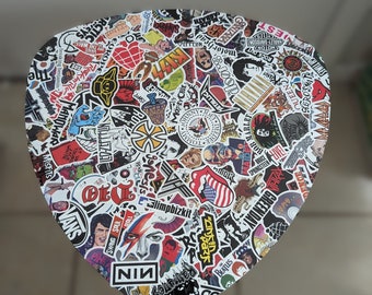 Guitar Pick Shaped Rock and Roll Sticker Large Table