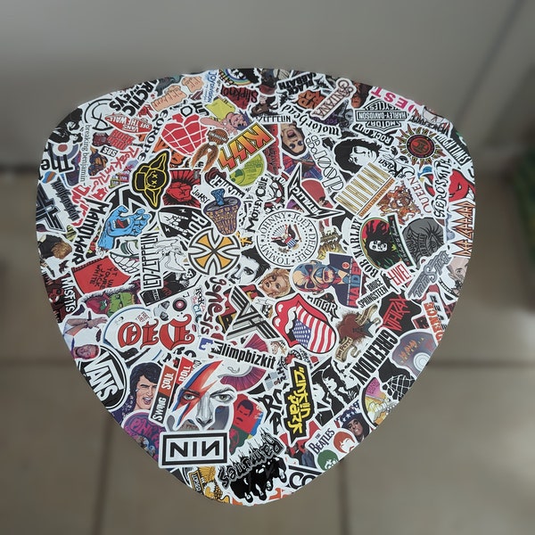 Guitar Pick Shaped Rock and Roll Sticker Large Table