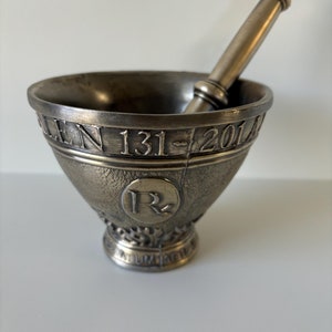 Vintage Brass GALEN Mortar & Pestle Apothecary