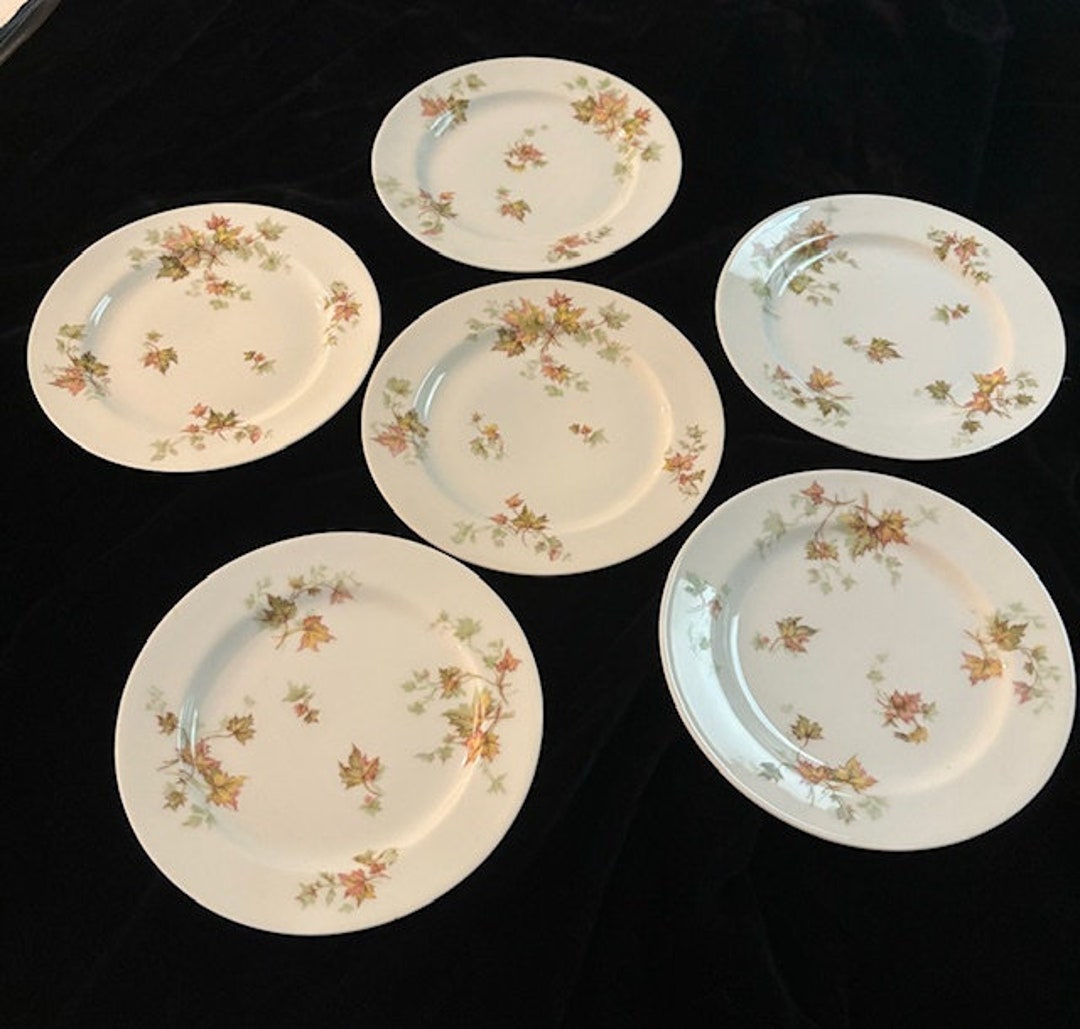 Haviland Limoges AUTUMN LEAF no Trim Salad Plate Plates 7 Etsy