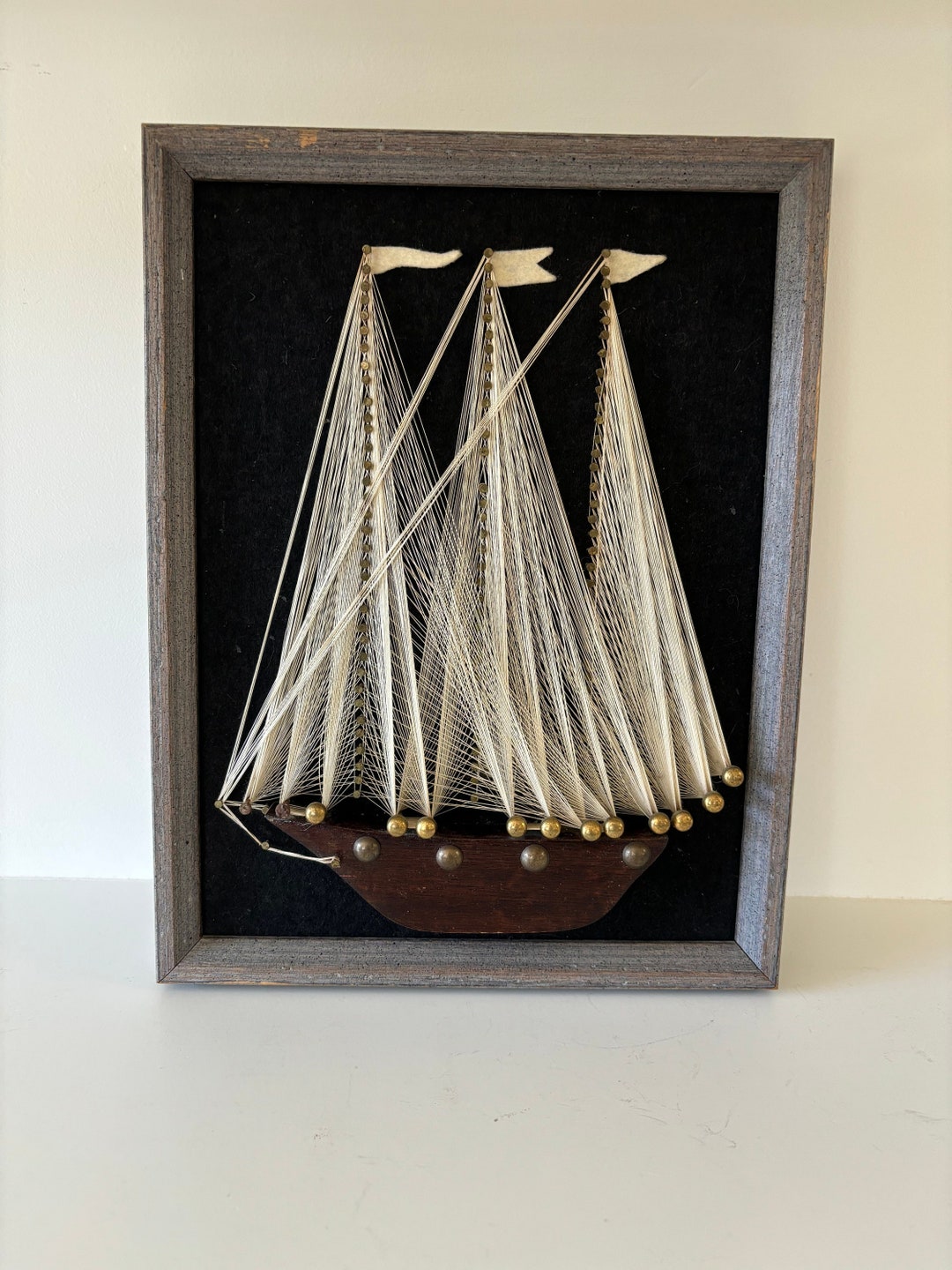 Framed MCM Clipper Ship String Art - Etsy