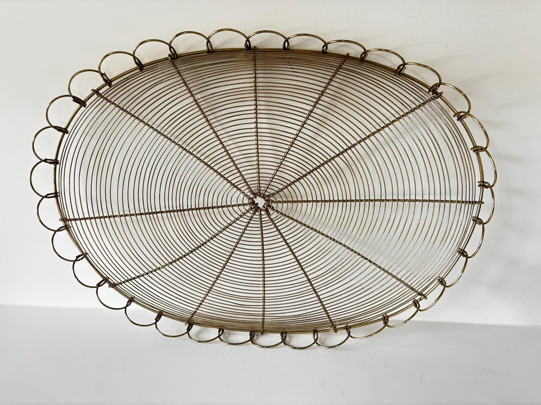 Large Gold Metal Wire Cooling Rack, Oval Tray - Etsy