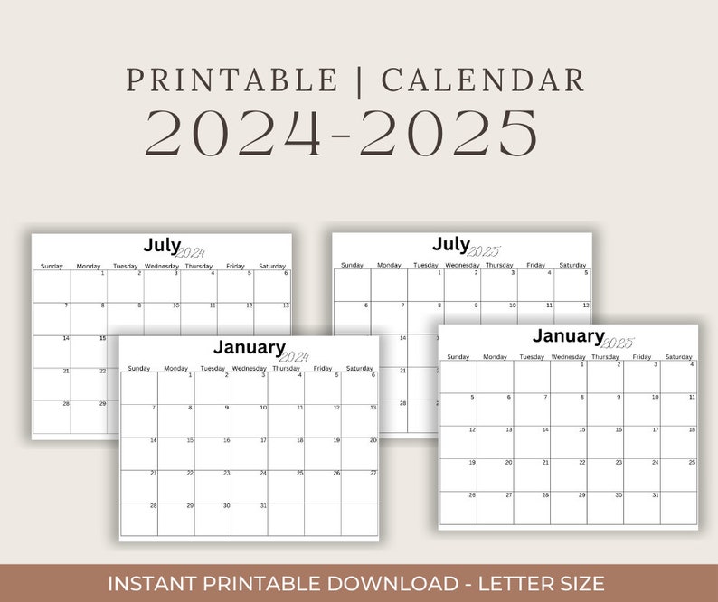 Editable 2024 2025 Printable Calendar - Il 794xN.5918702427 P4ga 