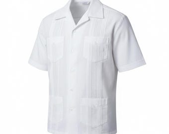 Vintage 1990's Zipper Guayabera Shirt - Etsy
