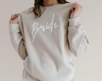 Bridal Sweatsuit | Bride Lounge Set | Matching Sweatpants and Sweatshirt | Bridal Pajamas | Newly Engaged Gift | Getting Ready Outfit