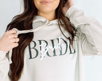 Bride Crop Hoodie, Bride Cropped Sweatshirt
