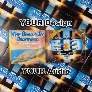 Sua própria música e design em CD, álbum de playlist de mixtape personalizado, impressão de CD