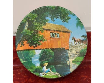 Vintage Cookie Tin Valley Brook Farms