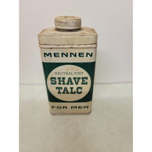 1950 年代のヴィンテージ Mennen Shave Talc for Men 広告缶