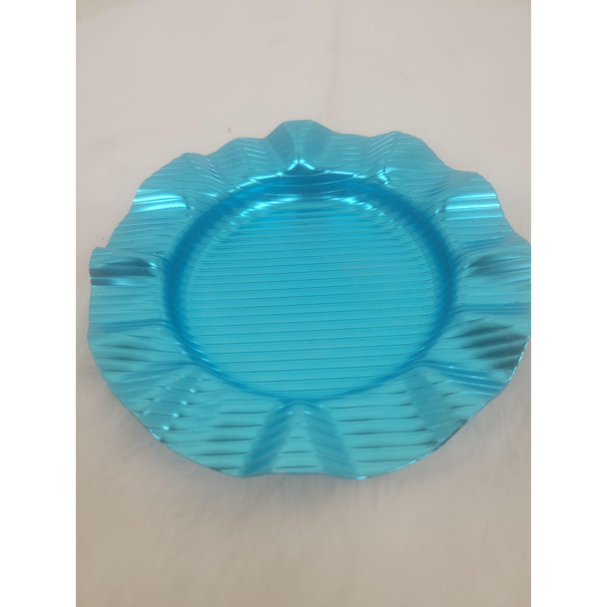 【中古】高級ヴィンテージ灰皿/SAINT LOUIS サンルイクリスタル灰皿　青 中古】高級ヴィンテージ灰皿/SAINT LOUIS サンルイクリスタル