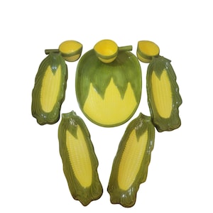 Vintage Ceramic Corn Cob 14 pc Set Dinnerware