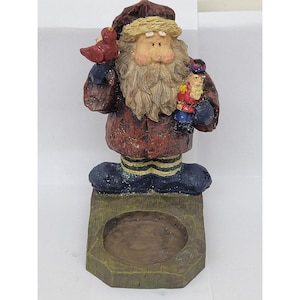 Vintage Santa Christmas Fantasy  LTD Candle Holder