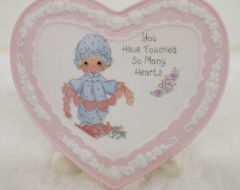 Vintage 1994 Precious Moments &quot;Sie haben so viele Herzen berührt) Plakette mit Ständer