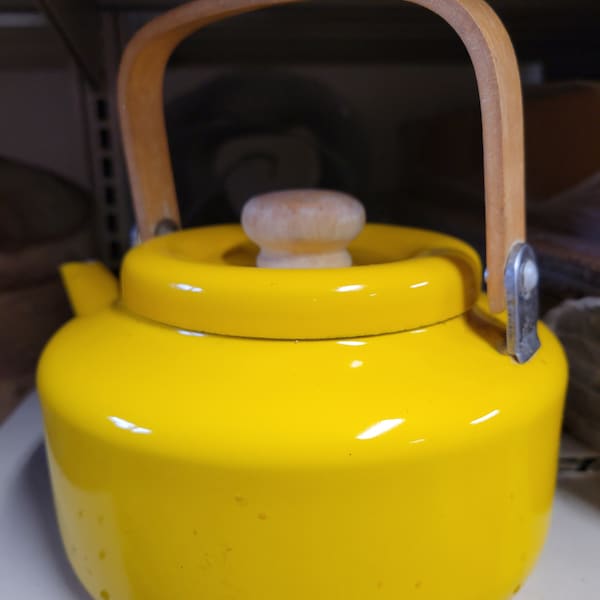 Vintage Enamel Tea Kettle