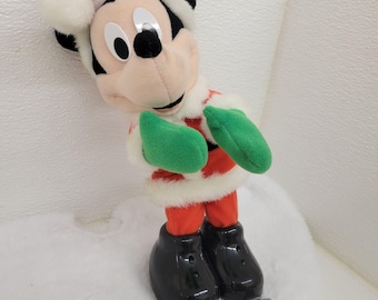 Vintage Singing/Talking Disney Ice Skater Christmas Holiday Toy Mickey Mouse