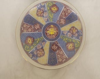 Plato de porcelana Imari auténtico de edición de coleccionista vintage en caja, fabricado en Taiwán