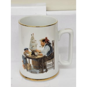 Mug Norman Rockwell For a Good Boy vintage 1985